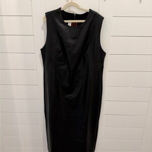SPANX Elegant Black Sleeveless Midi Dress
